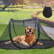 Resim Katlanabilir Köpek Çadırı Outdoor Kedi Evi, Polyester Lif, Vintage Tarz, El Çantası ile Monteli 