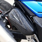 Resim RZAHUAHU Çift Fermuarlı Motosiklet Sırt Çantaları - Ayarlanabilir Askılılar, Dahili Düzenleyici Ağı ile Siyah Sert Kabuklu Yan Çantalar, Sokak Sporları Motosikletleri için İdeal, Motosiklet Aksesuarları | Çift Fermuarlı Çantalar | Ayarlanabilir Askılı Çantalar 