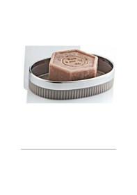 Resim Mimoza Çizgili Krom Katı Sabunluk 1 Adet Royaleks-y-876 Çok Renkli 