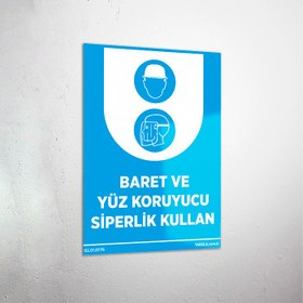 Resim Baret Ve Yüz Koruyucu Siperlik Kullan Levhası - 60x90 cm / Dekota 