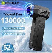 Resim Willowhaven Bılolly Taşınabilir Kompresör - Fırçasız Motor, 130000rpm, Şarj Edilebilir Siyah Mini Üfleyici 