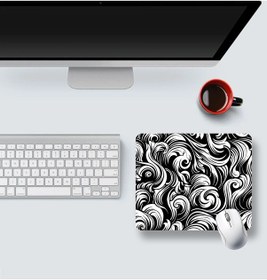 Resim Black And White Abstract Patterns 22x18cm Mp362218 Mini Mousepad 