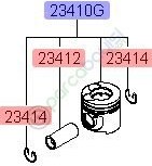 Resim Kia Bongo Piston Pim Seti Orjinal | 234104A952 