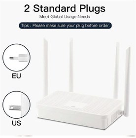 Resim Ac1200mbps Wifi Yönlendirici Gigabit Ethernet Yönlendirici Çift Bant 2.4ghz 5ghz Kablosuz Ağ Wifi Tekrarlayıcı 