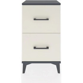 Resim Arges Komodin 2 Çekmeceli 44X30X80 Antrasit-Aytaşı 