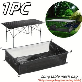 Resim 1 Adet Açık Hava Kampı Uzun Masa File Çantası, Çok Amaçlı Tripod File Depolama Çantası - Taşınabilir Büyük Kapasiteli Kamp Masası Saklama Çantası, Seyahat ve Kamp Aksesuarları İçin Uygun 
