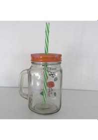 Resim Flamingo Figürlü Limonata Kavanozu Çok Renkli 