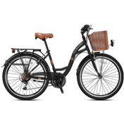 Resim Kron Geroni Sırıo 28 Jant City Bike - 21 Vites - V.b. - Mat Siyah-siyah/kahverengi - Shimano 