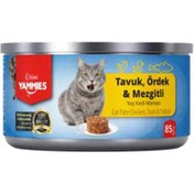 Resim Yammies Tavuk Ördek Mezgitli Yaş Kedi Maması 85 G 
