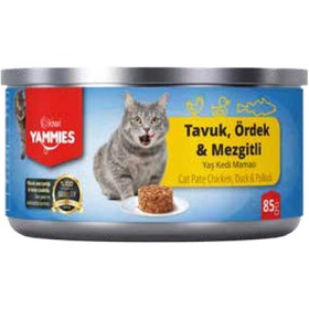 Resim Yammies Tavuk Ördek Mezgitli Yaş Kedi Maması 85 G 
