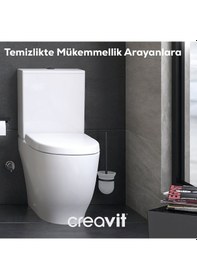 Resim Creavit PL18810-S Planet Tuvalet Fırçalığı Mat Siyah 