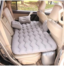 Resim CKSpor SLİPT Araç İçi Şişme Yatak Araba-Kamp Yatağı Elektrikli Pompa Tamir Kiti Ve Yastıklı Yatak Seti CK 