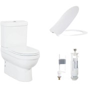 Resim Creavit Vitroya Duvara Sıfır Klozet + Rezervuar + VitrA İç Takım + Yavaş Kapanır Kapak Set 