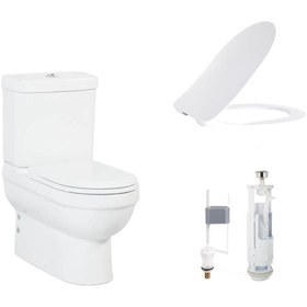 Resim Creavit Vitroya Duvara Sıfır Klozet + Rezervuar + VitrA İç Takım + Yavaş Kapanır Kapak Set 