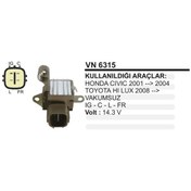 Resim Konjektor 12V Civic Hilux 2001-2004 4 Fisli 504627257 