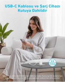 Resim Anker Şarj Cihazı 45w Usb-c Ve Usb-c Kablolu 2'li Set - B2653 - Beyaz Anker Türkiye 