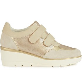 Resim Geox Kadın Bej Ilde Kalın Tabanlı Deri Sneaker D25rab0nfekc2235 