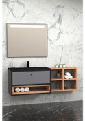 Resim Espero 145 Cm Siyahlavabolu Banyo Dolabi (Boy Dolap Dahil) Çok Renkli 
