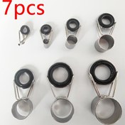 Resim 7 adet ProFisher Olta İplik Tamir Seti, Seramik Kılavuz Halka Seti, Demir Malzeme, DIY Üst Çizgi Döngüsü, Beyaz, Pil veya Magnezyum Çubuk Dahil Değildir 