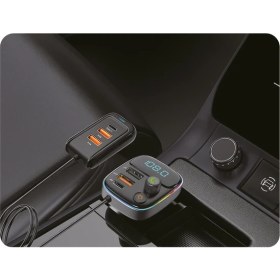Resim Pd 30W Şarj ve Rgb LED Işıklı Araç Modülatörü Fonksiyonel Araç Modülatör Fm Transmitter 