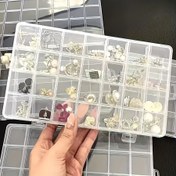 Resim 24 Bölmeli Organizatör Kutusu Kapaklı - Takı, Donanım ve Küçük Eşyalar için Çok Yönlü Depolama Çözümü - Dayanıklı Plastik, Çıtçıtlı Kapatma, Yardımcı Kancalar 