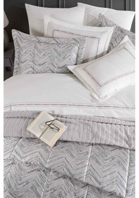 Resim Elart Çeyiz Paketi 10 Parça Yatak Örtüsü+nevresim Takımı+battaniye Ambiyans Gümüş 