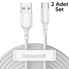 Resim Baseus 40W 2 Adet 1.5 Metre USB To Type C Şarj ve Data Kablosu, Ultra Hızlı Kırılmaz Kopmaz Kablo Ultra Hızlı Kırılmaz Kopmaz Kablo