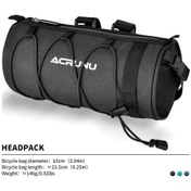 Resim Yunboo Acrunu Sırt Çantası, Dağ Ve Yol Bisikletleri İçin Su Geçirmez Depolama Çantası, Sürüş Aksesuarı Siyah, 12 İnç Siyah 