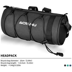 Resim Yunboo Acrunu Sırt Çantası, Dağ Ve Yol Bisikletleri İçin Su Geçirmez Depolama Çantası, Sürüş Aksesuarı Siyah, 12 İnç Siyah 