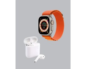 Resim Zero Land Drnds S8 Ultra Akıllı Saat ve Bluetooth Kablosuz Kulaklık 2’li Set 