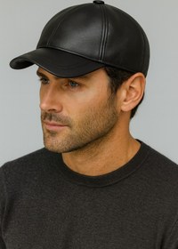 Resim Rupen Kraft %100 Hakiki Deri Türk Malı Spor Şapka Siyah Deri Şapka Deri Kasket Deri Cap Ayarlanabilir 