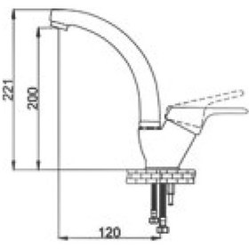 Resim Gms Rise Mix Kuğu Lavabo Musluk Bataryası Rs229 