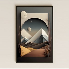 Resim Retro Gezegensel Manzara Şeffaf Pleksi Tablo 