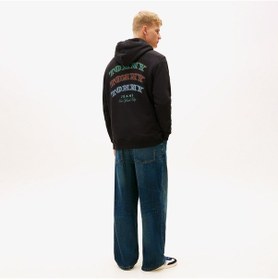 Resim Tommy Hilfiger Jeans Regular Dollar Stack Erkek Siyah Sweatshirt Dm0dm22365 