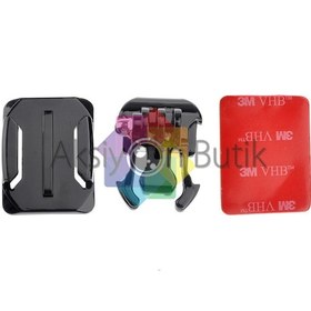 Resim Sjcam. Xiaomi Yı. Eken. Gopro Uyumlu Eğimli Kask Bağlantı Aparatı 