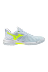 Resim MIZUNO Wave Exceed Tour 7 CC Kadın Tenis Ayakkabısı Beyaz / Sarı 