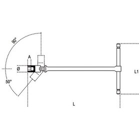 Resim Beta 952 16mm. Mafsallı "t" Kollu Lokma Anahtar 