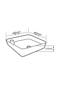 Resim Eva Banyo Lena E-4620L Tezgah Üstü Porselen Lavabo 