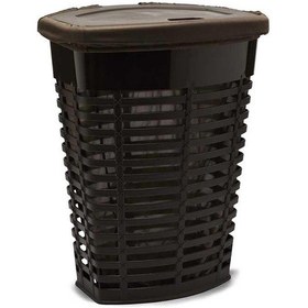 Resim Primanova M-E44-10-10 Palm Kahve Kirli Çamaşır Sepeti 