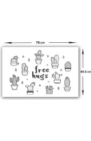 Resim Decorita Free Hugs | Cam Ocak Arkası Koruyucu | 49,5cm x 76cm 