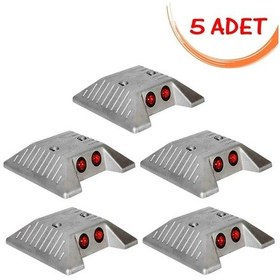 Resim Metal Yol Butonu Kedi Gözlü Yol Butonu Alüminyum Trafik Buton 5 Adet 