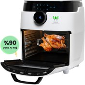 Resim Wiami Air Fryer 12 Litre Siyah Oven Akıllı Fritöz 