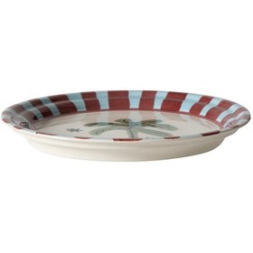 Resim Mudo Home Lısmore Servis Tabağı Bordo 25 Cm Çok Renkli 