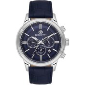 Resim Bigotti Erkek Kol Saati Esbg.b.10671-2 Deri Kordon 44 Mm Kasa Çapı Lacivert 