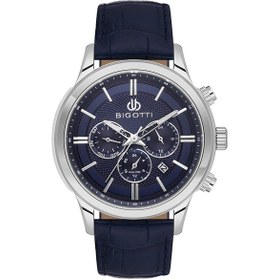 Resim Bigotti Erkek Kol Saati Esbg.b.10671-2 Deri Kordon 44 Mm Kasa Çapı Lacivert 