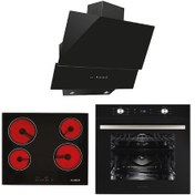 Resim Alveus Europe MFA 627 - Vitro 641 - MOD 3000 Siyah Ankastre Set 