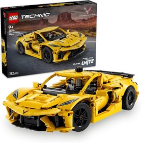 Resim LEGO Technic Chevrolet Corvette Stingray 42205 - 9 Yaş ve Üzeri Erkek ve Kız Çocukları için Silindirli Motor ve Diferansiyel İçeren Yapım Seti, Çocuklar ve Yetişkinler için Hediye Fikri (732 Parça) 