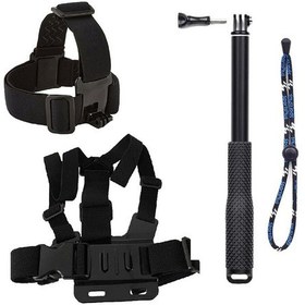 Resim Gplus Teleskopik Kademeli Monopod Kafa Bandı Göğüs Kemeri 4lü Set 