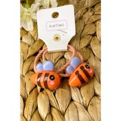 Resim Şubu Tasarım 2'li Figürlü Lastik Toka Turuncu SBT334 