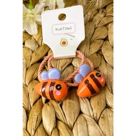 Resim Şubu Tasarım 2'li Figürlü Lastik Toka Turuncu SBT334 